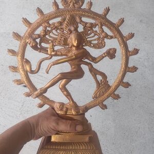 Gold Dancing Shiva Statue